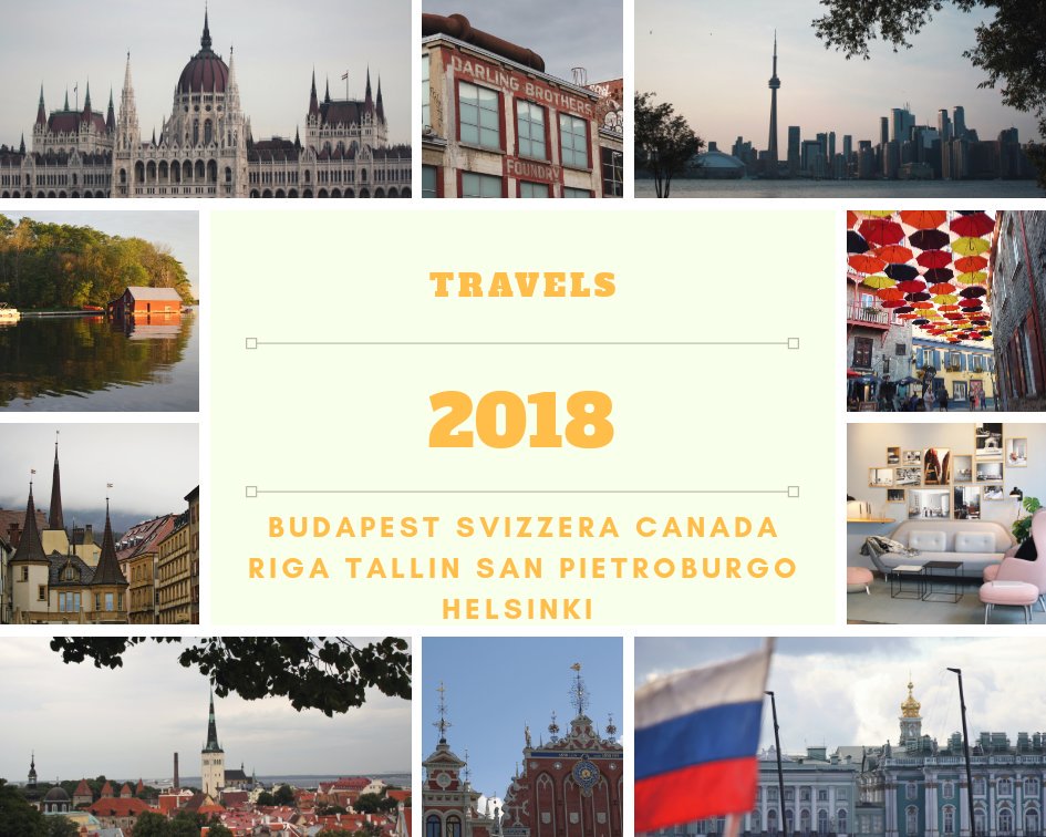 #2018Memory 
Budapest a gennaio, Neuchatel Zurigo e Berna a Pasqua, Toronto Montreal Québec City a giugno, Riga Tallinn San Pietroburgo Helsinki ad agosto. 
<a href="/VisitTallinn/">VisitTallinn</a> <a href="/TorontoComms/">TorontoComms</a> <a href="/quebecregion/">Destination Québec City</a> <a href="/VisitHelsinki/">Visit Helsinki</a> <a href="/Fly_Norwegian/">Norwegian</a> <a href="/AirCanada/">Air Canada</a> <a href="/airBaltic/">airBaltic</a> <a href="/wizzair/">Wizz Air</a>