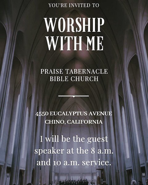 So excited to be closing out the last Sunday in the year at Praise Tabernacle Bible Church. Come and be my special guest at the 8am or 10am service!
