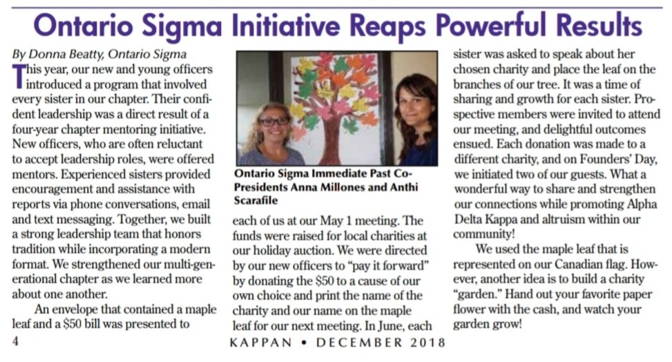 AdkSigma's tweet photo. Congratulations to Sigma chapter and especially our recent co-presidents Anna and Anthi for making it into the Kappan with their giving tree initiative! #altruism #innovate https://t.co/oKcxBBs76A