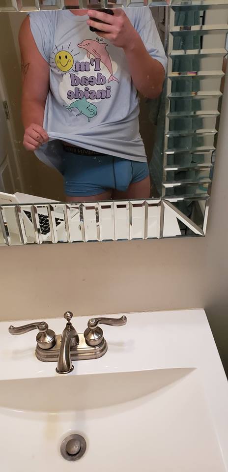 1 pic. same pic, different shirt. #cock #dick #dickprint #nudes #gay #sex #porn #sexy #teen https://t