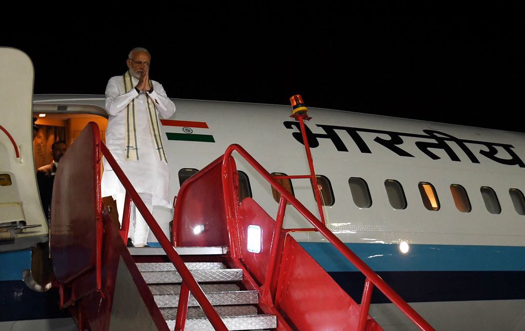 PMOIndia's tweet photo. After a series of programmes in Uttar Pradesh, the Prime Minister landed in Port Blair a short while ago. 

Tomorrow he will attend various programmes in Andaman and Nicobar Islands. https://t.co/9evKIlaHOV