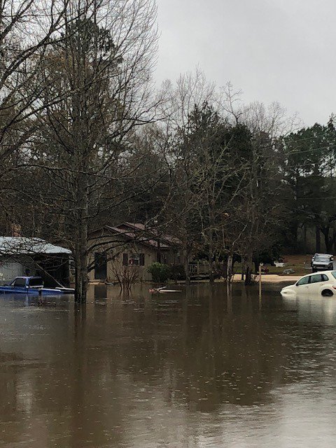 MSEMA's tweet photo. Arlington Road in Beaumont Miss. (Perry County). Photos by MEMA Area Coordinator Tim Gordy. #mswx #msema #msflooding https://t.co/GefXM62rrP