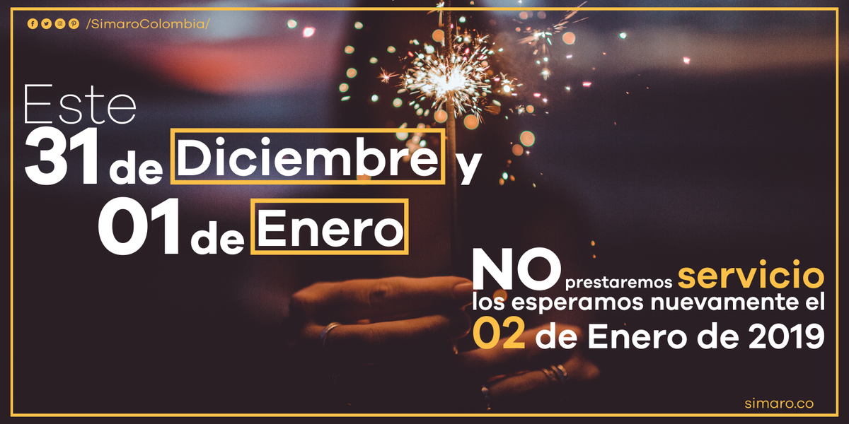 SimaroColombia's tweet photo. Comunicado para este Fin de Año 👉🏻 https://t.co/7TdEye643D #FinDeAñoSimaro #NavidadSimaro #SimaroCo 🛒🛍😎 #eCommerce #SALE #NewYear #AñoNuevo #Gift #WinterIsComing #SimaroAr 🇦🇷 #SimaroMx 🇲🇽 #TiendaOnline #Novedad #Compras #Regalo #Descuento #Navidad #Christmas 🎄🎅 #Regalo #Gift https://t.co/coID5bKqq0