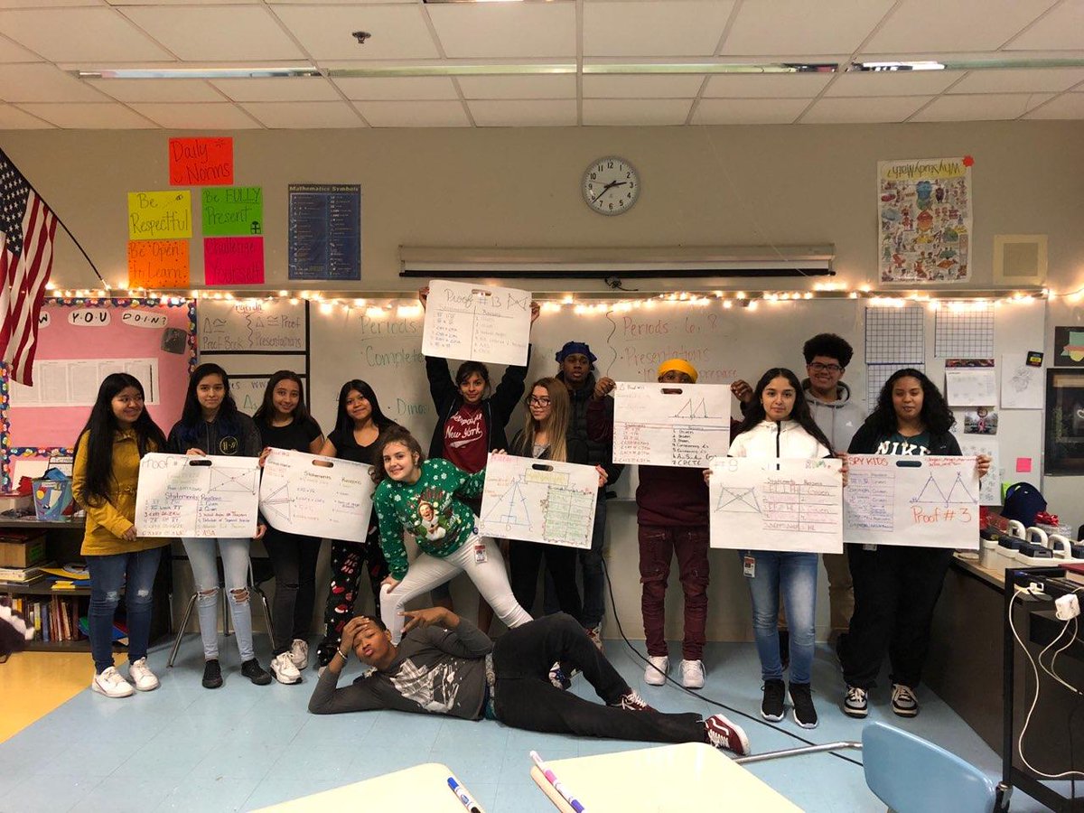 NorthGrandHS's tweet photo. Sophomore Honors Geometry students proved triangles congruent and presented to their peers before break! #hoothoot #proveit #criticalanalysis #neighborhoodschool #collegeboundkids @NorthGrandHS @ChiPubSchools @CPSParentU @CPSuccessCHI @Generation__All @cpsSTEM https://t.co/89Zvq2zoY3