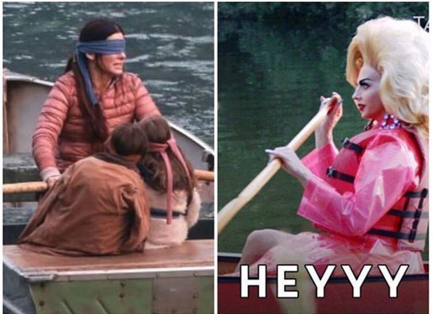 AlyssaEdwards_1's tweet photo. The #DancingQueen 
Just Around The Riverbend..... 
@netflix #BirdBoxNetflix @Tazo https://t.co/27oGobZJQ8