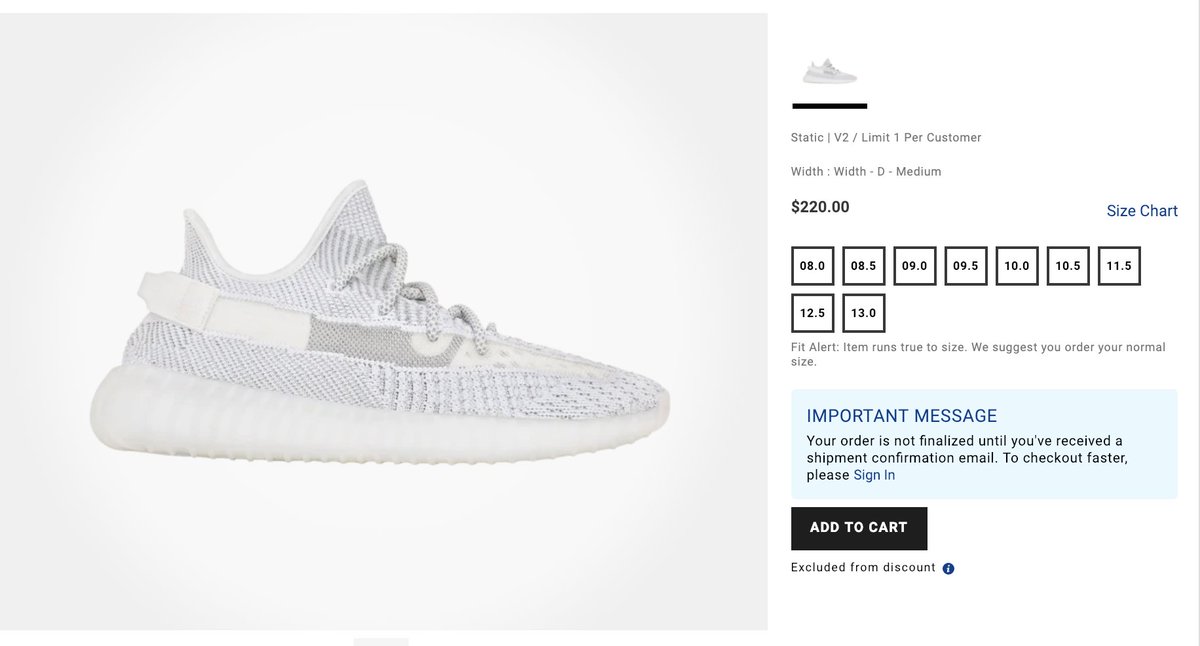 Adidas originals yeezy boost 350 v2 static Get prices and