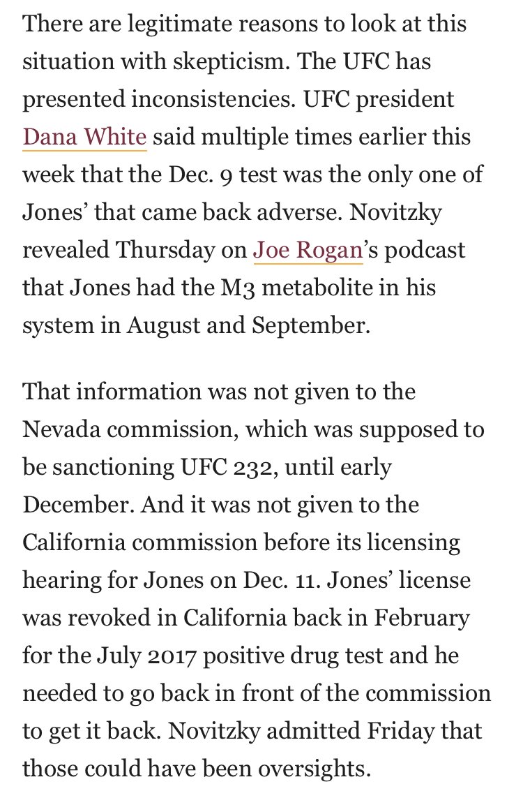 benfowlkesMMA's tweet photo. This is excellent work by @marc_raimondi summing up what the science tells us about the Jon Jones situation. Also, maybe the UFC did him no favors with how it presented the facts? https://t.co/HXQlyvihWp https://t.co/3i6q3UAnsK