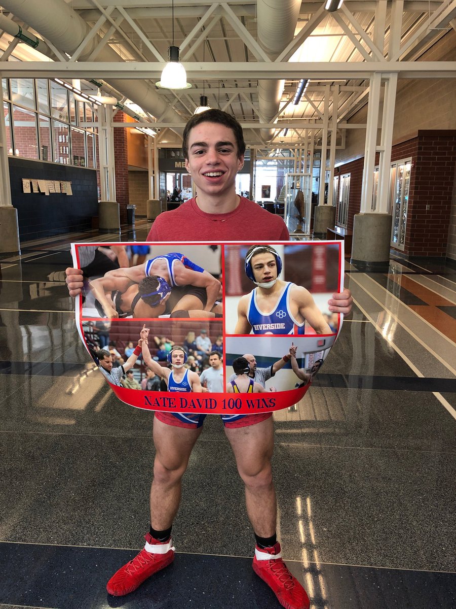 RVHSRamsSports's tweet photo. Wrestling finishes 4-1 on the day today at Clarke County!  Congratulations to Nate David on his 100th career win https://t.co/HuOmfotOaf