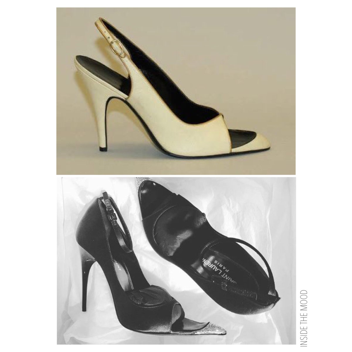 InsideMood's tweet photo. FROM FASHION: André Perugia, 1950 || Saint Laurent by Anthony Vaccarello, Spring 2019 #saintlaurent #andreperugia #anthonyvaccarello #shoeinspiration #inspiration #insidethemood https://t.co/PlE2TasyPF