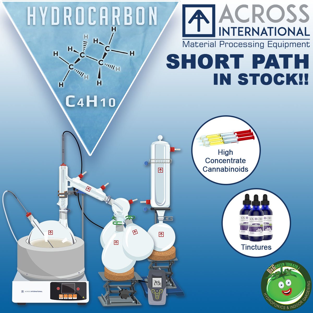 BIGGreenFarmers's tweet photo. Across International - Short Path Distillation Kits - In stock now!!
โข โข โข
#AIFam #ShortPath #RosinPress #VacuumOven #RotaryEvaporator #RotoVap #AIVacuum #JacketedReactor #BigGreenTomato #BigTomatoFam #Scientific #Dabs #Rosin #Terpenes #Lab #Laboratory #Distillate #THC #CBD https://t.co/YBT4QCP5WA