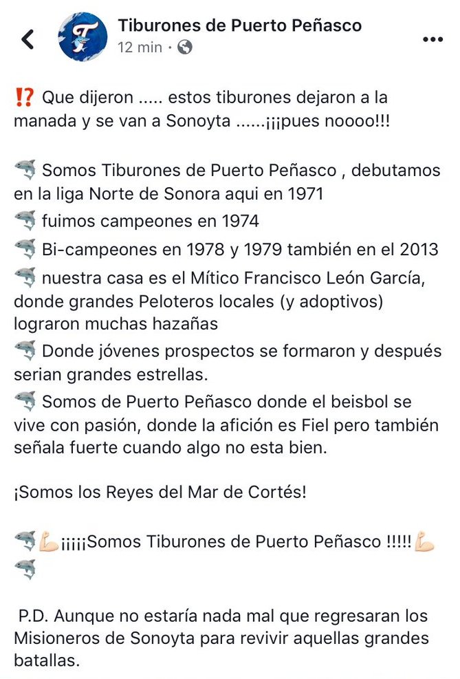 Tiburones_PCO's tweet photo. Era 28 de Diciembre jejeje !!!! no nos mudaremos a Sonoyta, de aqui somos y aqui nos quedamos !!! https://t.co/UEwtOBRDaT