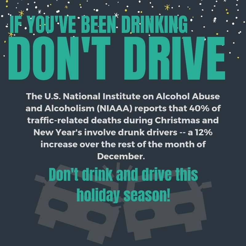 BeWellExcel's tweet image. Don’t mix drinking and driving this holiday season! Plan ahead to arrive alive! #bewellexcel