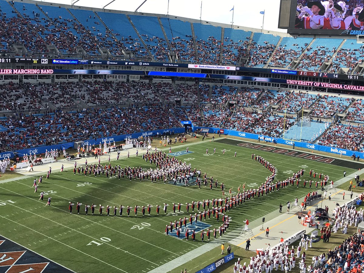 PJesseRine's tweet photo. Terrific halftime show at the @belkbowl by the @UVA Cavalier Marching Band! @uvamusic @VirginiaSports @UVAFootball #Wahoowa #GoHoos https://t.co/jsc6qTGA6R