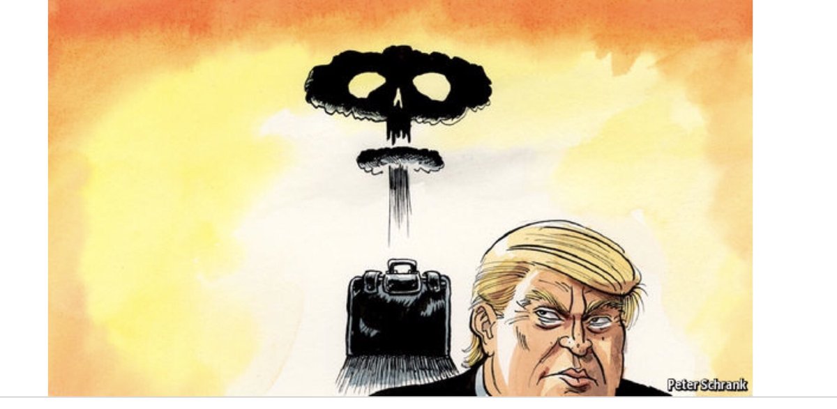 snoflake2avalan's tweet photo. @realDonaldTrump The man is deranged. #unfit #Impeach #25thAmendmentNow #resignByTweet
All of the above.
HE has access to nuclear weapons & Trump himself is a nuclear bomb. https://t.co/Xxxw1MLHOm