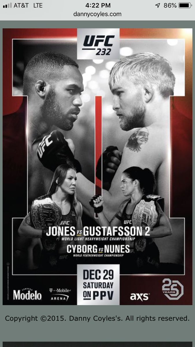 bcoyle575's tweet image. UFC 232 only $10 cover