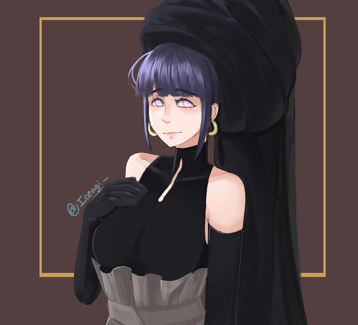 Hinata in her black bridal dress for the fanart poll im totally not like 3 weeks late with this #cutiesaturday Hinata in her black bridal dress for the fanart poll im totally not like 3 weeks late with this #cutiesaturday