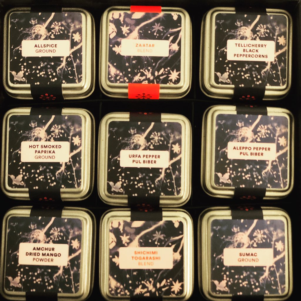 An amazing set of <a href="/ROOTEDspices/">ROOTEDspices</a> from my in-law’s! Thanks guys.