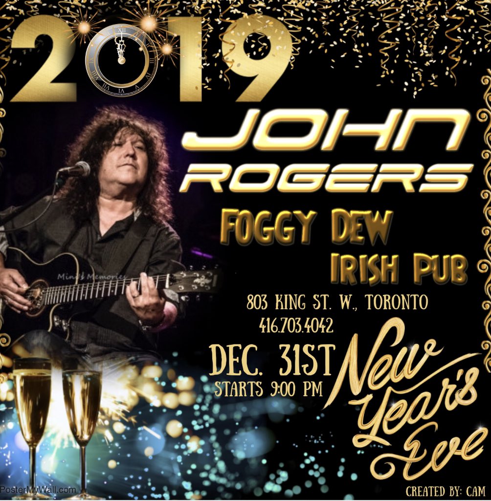 New Years Eve....
John Rogers <a href="/FoggyDewTO/">Foggy Dew Irish Pub</a>  #NewYear #livemusic