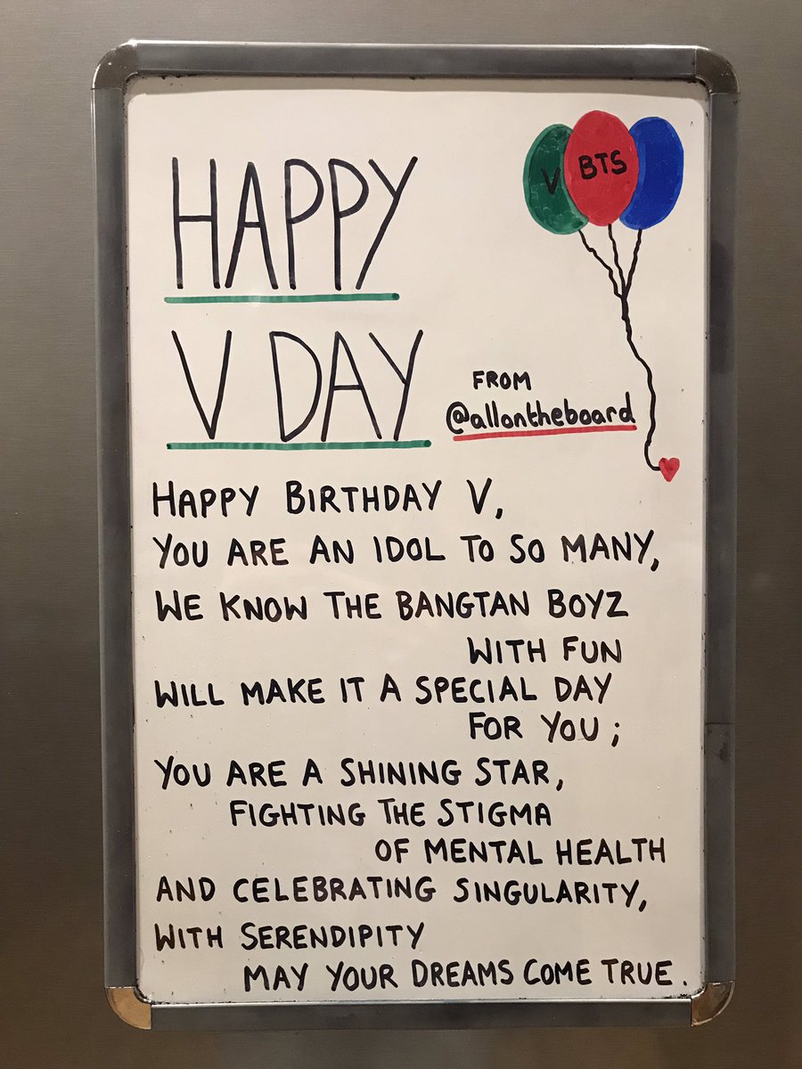 allontheboard's tweet photo. Happy V Day from @allontheboard Have a great day V and looking forward to #BTS coming back to London. #HAPPYVDAY #HappyBirthdayV #WE_PURPLE_V #SingaluriTaeDay #TaehyungMayYouShineBright #HAPPY_VIRTHDAY #OurMultiTalentedTaehyung #BTSARMY @BTS_twt @SuperStarBTStwt @btsanalytics https://t.co/L91wpia4zC