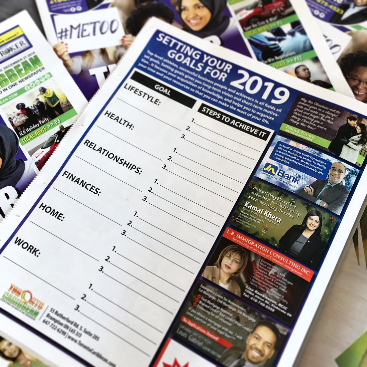 TCNNowNews's tweet photo. Grab your copy of this weeks edition of the Toronto Caribbean Newspaper and set your 2019 goals. Check out page 26 for your goal planner!
#start2019right #goalsetting #goal #2019goals #strategy #newyearresolution #stayfocused #tocaribnews https://t.co/QVmDnCrhif