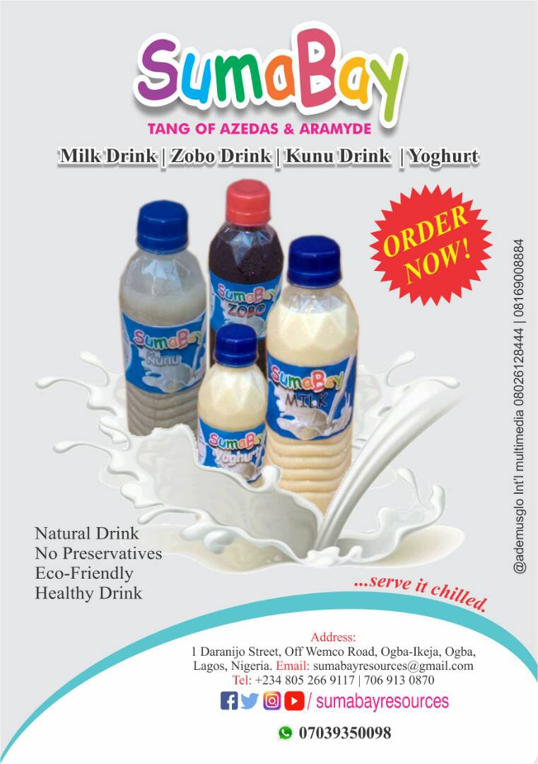 sumabayedibles's tweet photo. Thanks for helping us reach 25 followers! Who else do you think should be following us?

#FoodAsMedicine #SumaBayEdibles #SumaBay #Zobo #Kunu #Yoghurt #TigernutMilk #Beetroot #Clove #PalmDate #Tackle #Cure #Diseases #MadeInNigeria #WakeUpNigeria #Drinks #RT #FollowMe #MadeInNaija https://t.co/fXMuviGC36