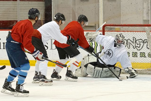 It was the Reds over the White Team 6-to-4 in the NJ Devils Youth Hockey Club's Alumni Game at RWJ Barnabas Health Hockey House in Newark, NJ. The NJDYHC is celebrating 30 years of providing instruction and on ice playing opportunities for boys and girls. NJ.www.devilsyouth.com