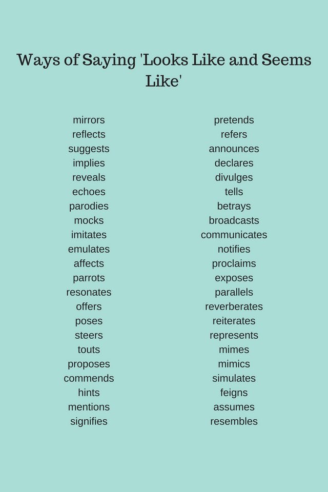 KathrynTHall's tweet photo. Instead of saying like or seems like... #writingtips #Writer #writercommunity #WritersCommunity #writersofinstagram #blogging #bloggers #Like #seemlike #seemslike #communication #speech #conversation https://t.co/c7ZqlqrsxW