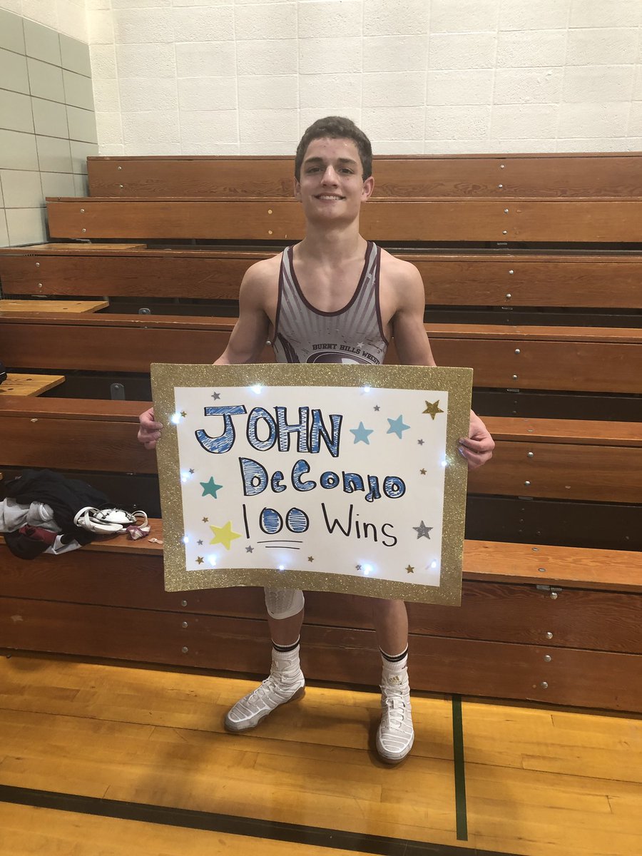 BHBLWrestling's tweet photo. Congratulations to John DeConno on getting his 100th win today at Moutain Duals! Great day to be a spartan! https://t.co/BlsnMN3HC5