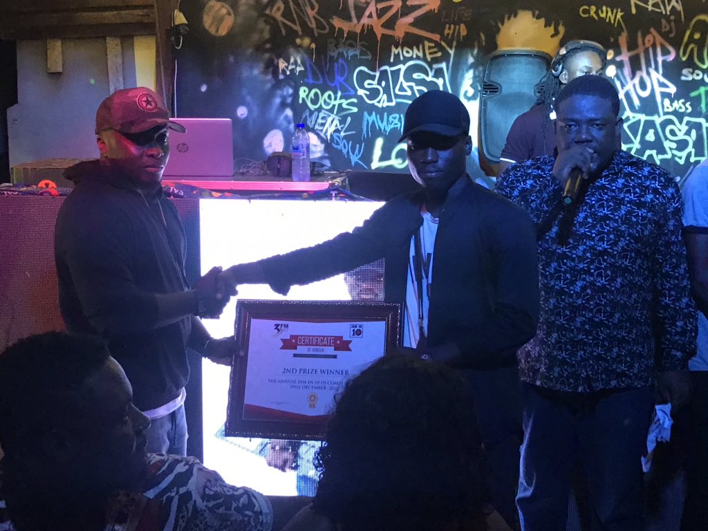 3fm927's tweet photo. 1st runner-up, #3FMJamIn10 is DJ Blackboi. Congratulations 🎊🎈 https://t.co/BVKmgiVqHo