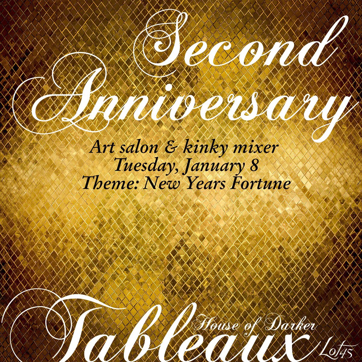 MsDarker's tweet photo. Join me at Lot 45 on January 8th for the 2year anniversary of Tableaux! It’s an art Salon and kinky mixer. 7pm-10pm- no cover, donations appreciated!! https://t.co/w5n7man3IK