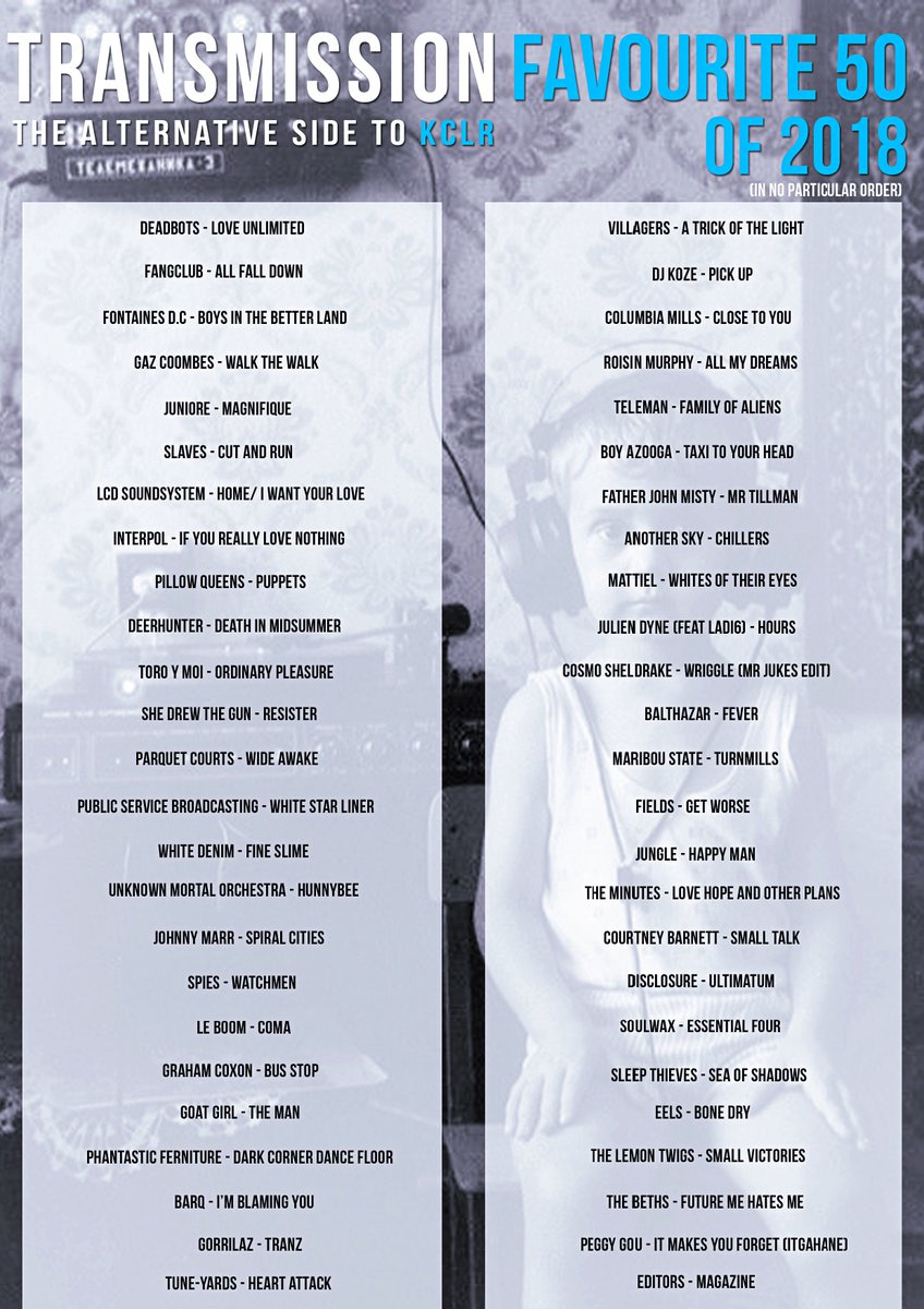And that's a wrap folks! Our "Favourite 50 of 2018" has been revealed! Listen back links to follow. Happy New Year to everyone, we can't wait to hear our favourite new tracks and bands of 2019! 🙌