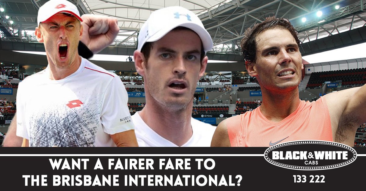 BlacknWhiteCabs's tweet photo. Looking for a better deal? Grab a Fixed Price Fare with Black & White Cabs.
If you’re headed along to the Brisbane International,, don’t get caught in the surge price madness and grab a cab!
Everything’s better in black and white…
#BrisbaneInternational #StuffSurges https://t.co/DMVYfzaQBu