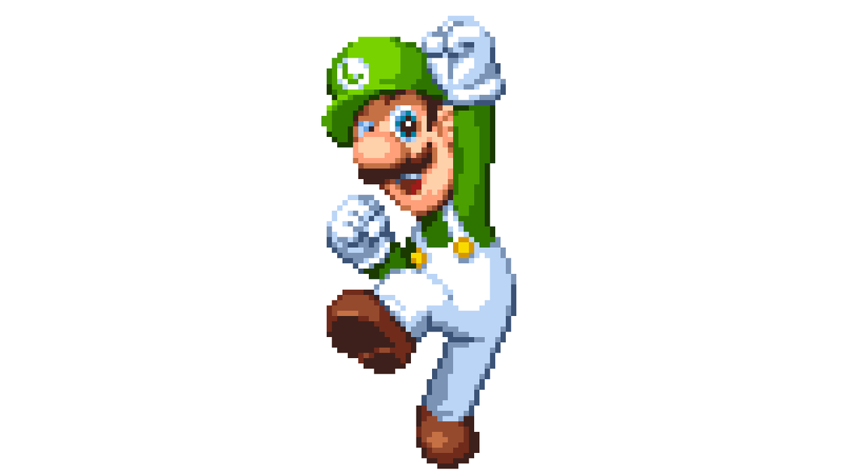 O Xrhsths フラッグさん Sto Twitter ファミコン スーパーマリオブラザーズ ルイージ Nes Super Mario Bros Luigi Nintendo ドット絵 Pixelart