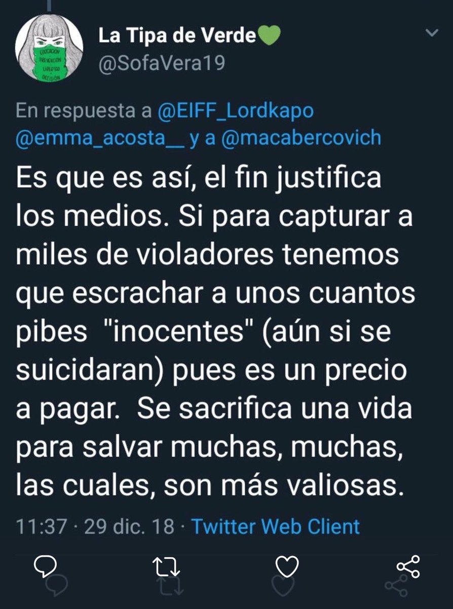 AlberdianoArg's tweet photo. Cuando pones a las masas por sobre el individuo tenes este tipo de razonamientos de tintes fascistas totalitarios, por eso es tan importante la educacion civica https://t.co/8285NKrJIw