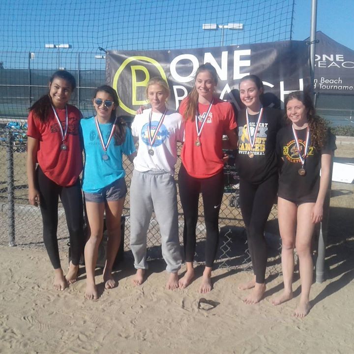 Good job girls,  1st, 2nd at <a href="/onebeachaz/">OneBeachAZ</a> New Years tourney.  Thank you Kristal Harris for running it! #volleyforlife @volleyforhoff