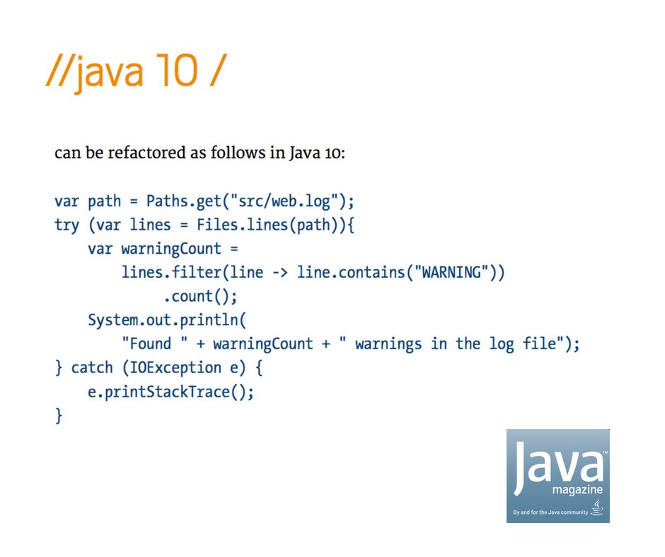Oraclejavamag's tweet image. How does local type inference work in #Java10 ? @richardwarburto and @raoulUK ora.cl/3Qe88