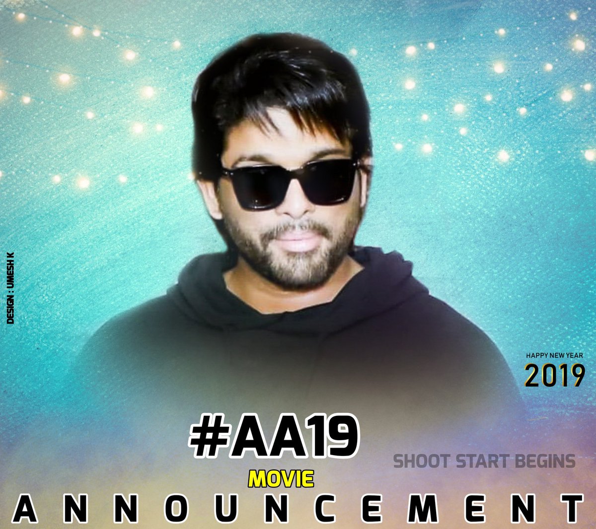 AlluManvi's tweet photo. #AA19 Update on 1st Jan #AA19Updateon1stJan #2DaysToAlluArjun19Update
Let's Have Trend Today's Evng 5pm ...... #StylishStar @alluarjun ππππ https://t.co/e9oY3layA4