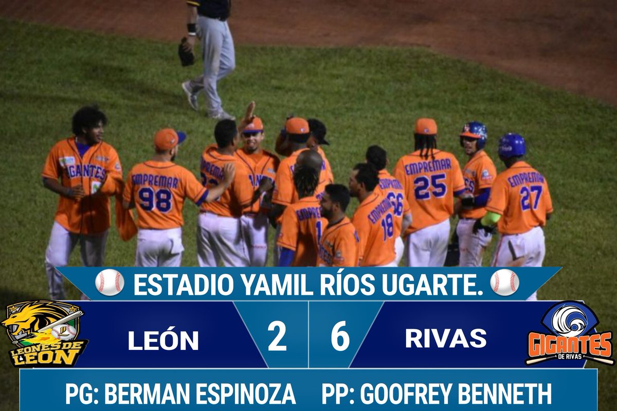 #LBPN | Finaliza el partido en Rivas, Victoria para los Gigantes de Rivas 🌊 6-2 sobre los Leones 🦁 y garantizan juego extra!!!