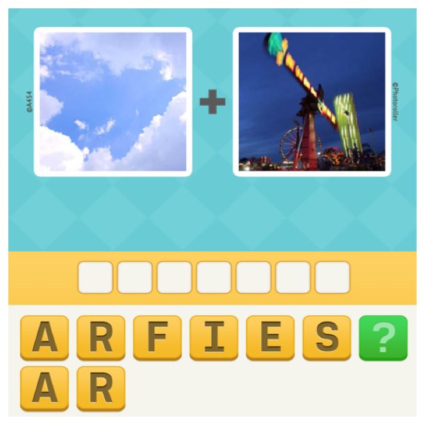 Sgiray's tweet photo. Help me guess this 7 letter word. Download Pictoword https://t.co/JHn3yQabZe https://t.co/SAZTpKz89X