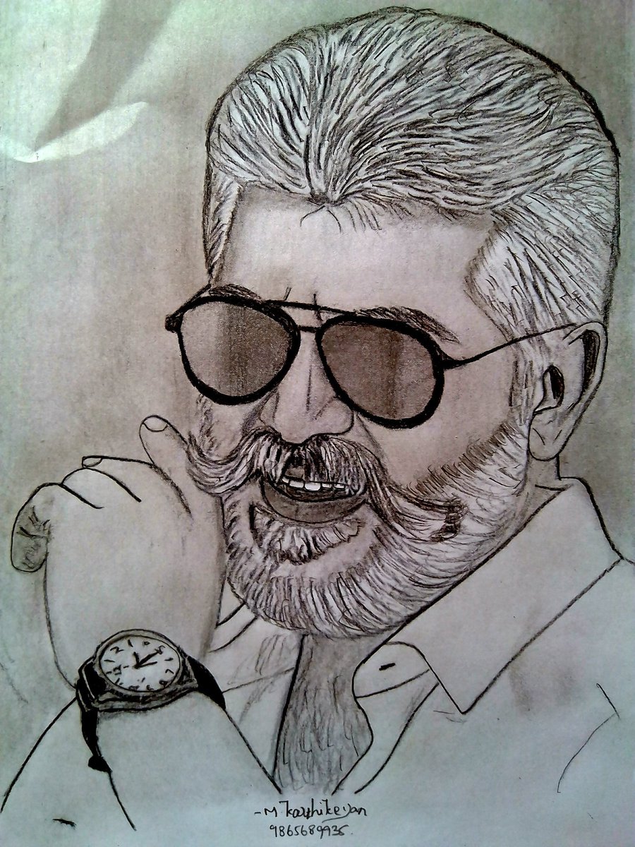 Karthimech26's tweet photo. #ViswasamTrailerFromToday
My pencil drawing from 
#ViswasamTrailer 
@SathyaJyothi_ @directorsiva  @immancomposer @imroboshankar https://t.co/dTXUnIdDZY