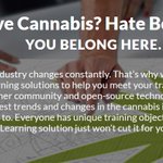 Image for the Tweet beginning: eLearning Solutions for the Cannabis