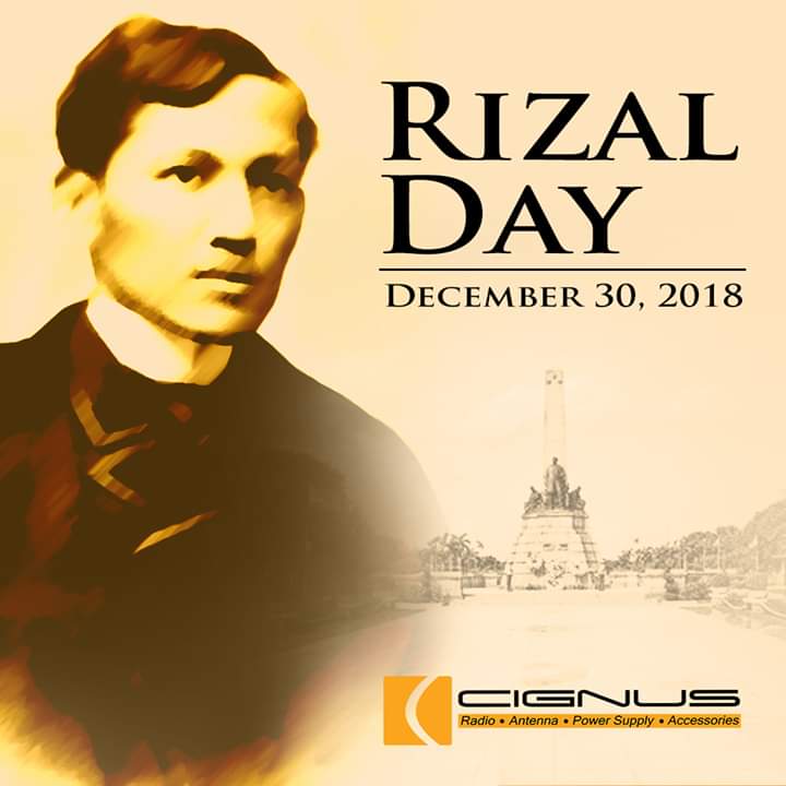 Today, we commemorate the life of heroism of our National Hero, Dr. Jose Rizal. #RizalDay #Cignus