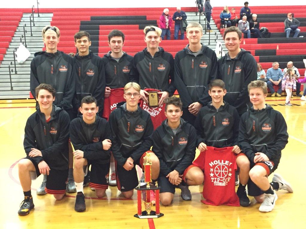 MLDillenbeck's tweet photo. Congratulations to our @LyndonvilleCSD Boys Varsity @LynTigersbball Team...2018 CHAMPIONS of the Holley Tip-Off Tournament! #Brothers #OneGameAtATime #LCSTigerPride https://t.co/RHlD6xb8Hg