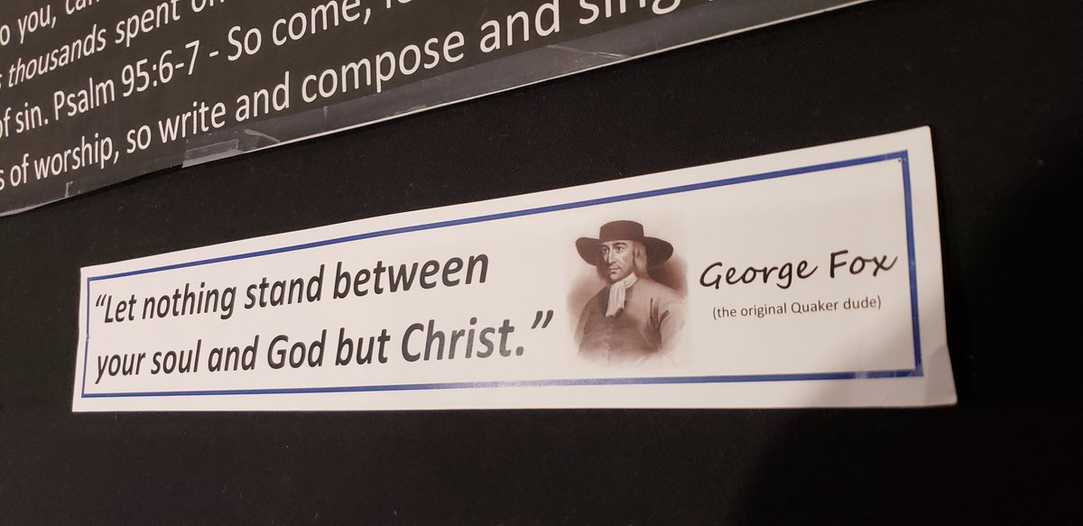 FRPenna's tweet photo. The original Quaker dude invites you to the Summit prayer room. Cheyenne 2. Even 5 minutes could be a blessing to you and God. 
#friendssummit18 https://t.co/wB3IQLxjwf