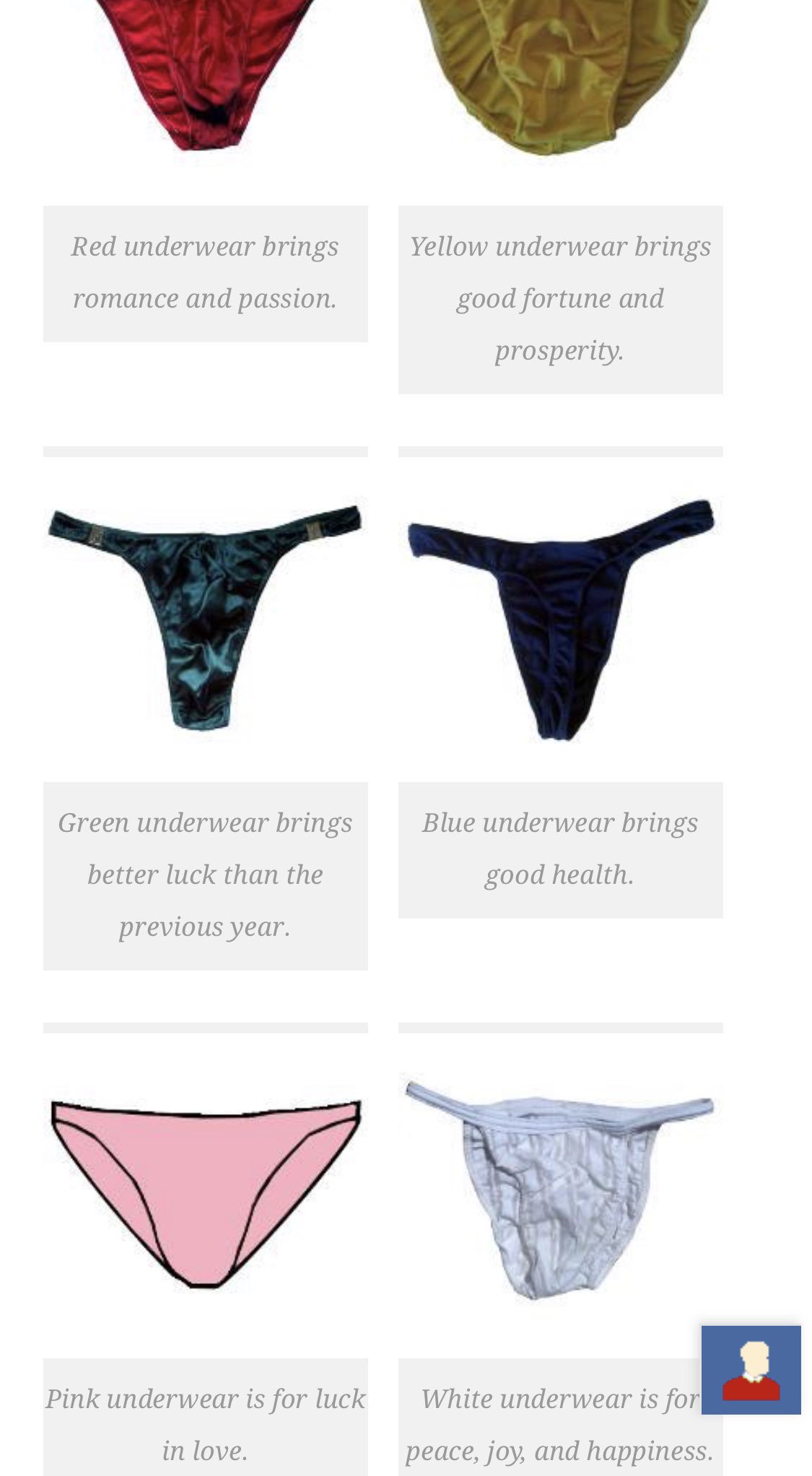 What Will the Color of Your Underwear Manifest In The New Year