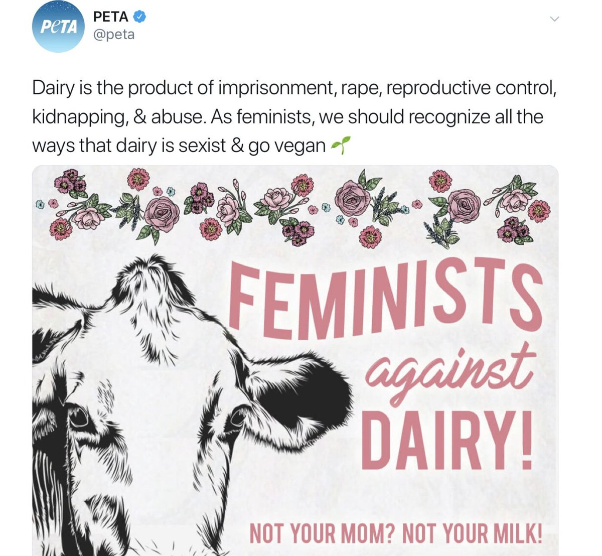 shane_burley1's tweet photo. Just in time for the Women's March...
How is this still an organization? #peta2019 #wtf #imgoingtobed https://t.co/OQazcVsHRB