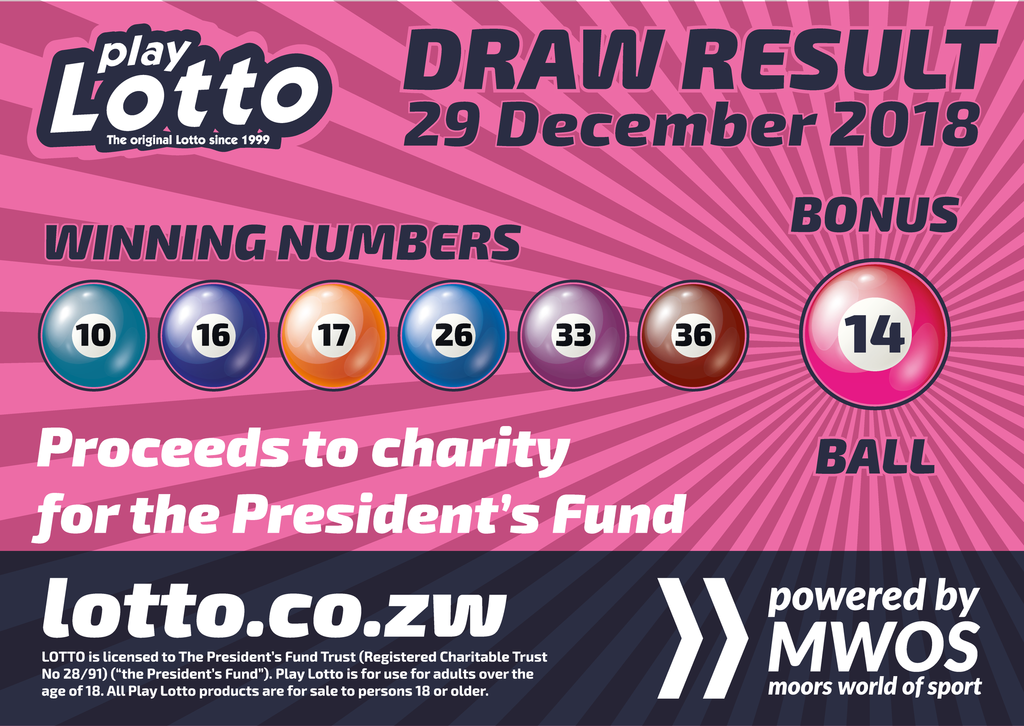lotto numbers for 29 december 2018