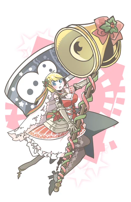 今日クリスマスだし
クリスマスジャンヌ描こうかなぁ～。
 #コンパスお絵描き 