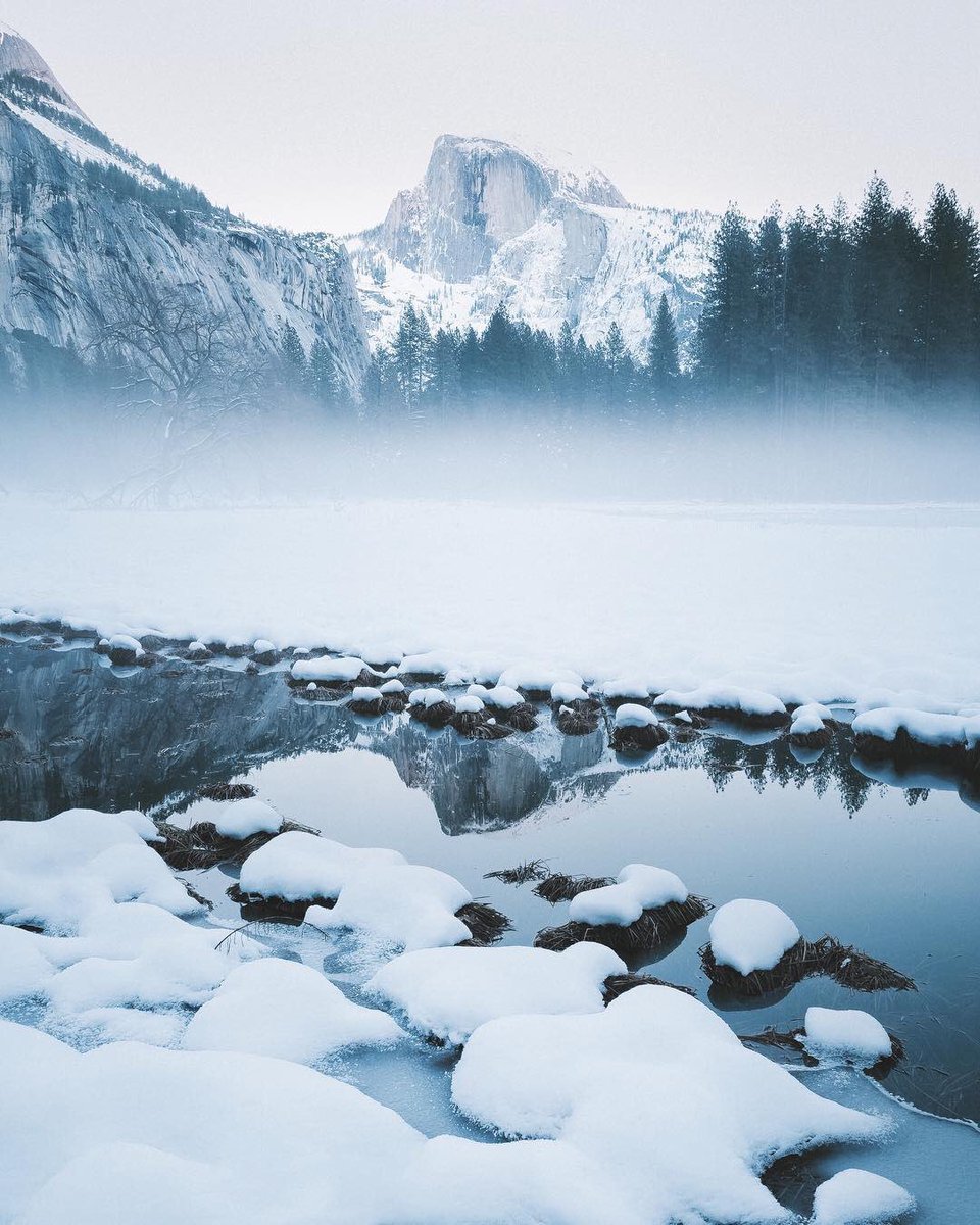 TFtrips's tweet image. Yosemite covered in snow ❄