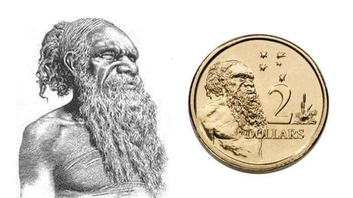 The man on the 2 dollar coins name is Gwoya Jungarai and he was one of the only survivors of one of the last recognised massacres of Aboriginal people, the 1928 Coniston Massacre in Central Australia.